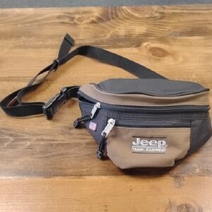 Jeep Black and Brown Belt Bag